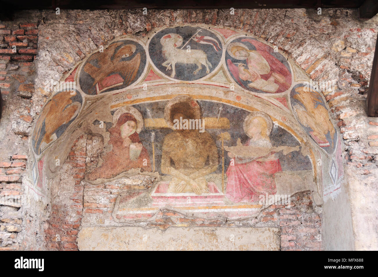 Affreschi di Insulae dell' Ara Coeli. Roma, Italia Foto Stock