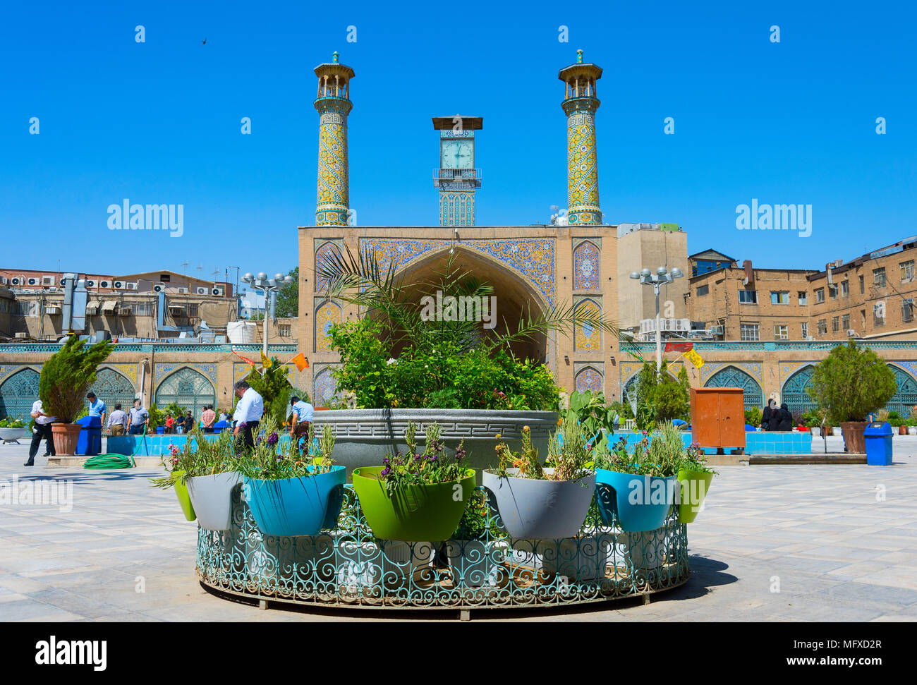 TEHRAN, IRAN - 22 Maggio 2017: la Moschea Shah, noto anche come l'Imam Khomeini moschea è una moschea del Grand Bazaar a Tehran, Iran. Foto Stock