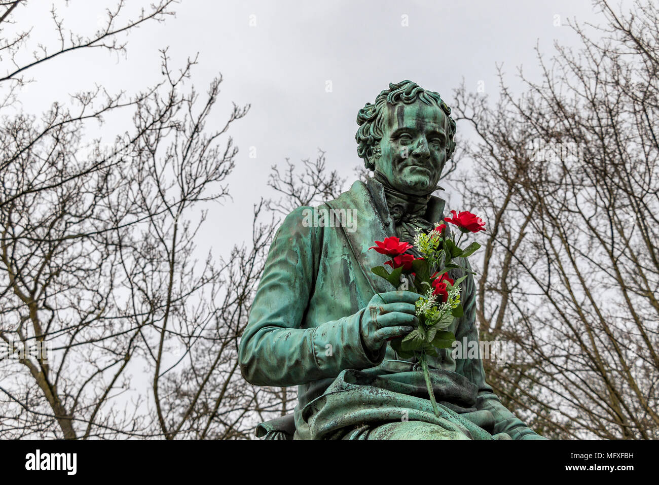 Vivant Denon il monumento funerario di Pierre Cartellier al cimitero di Père Lachaise il più grande cimitero a Parigi Foto Stock