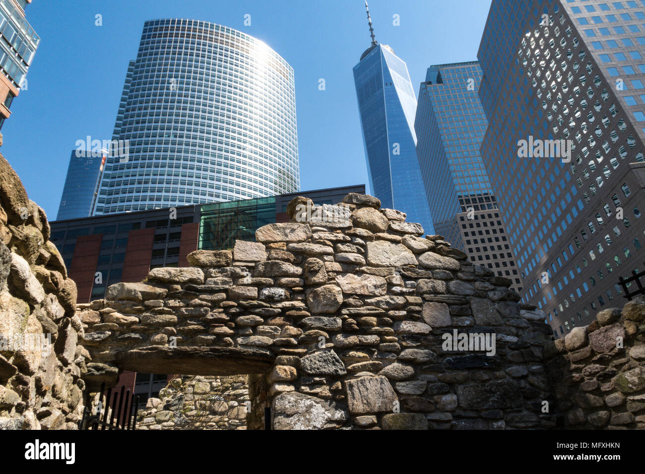 Irlandese Memoriale della fame in Lower Manhattan, New York, Stati Uniti d'America Foto Stock