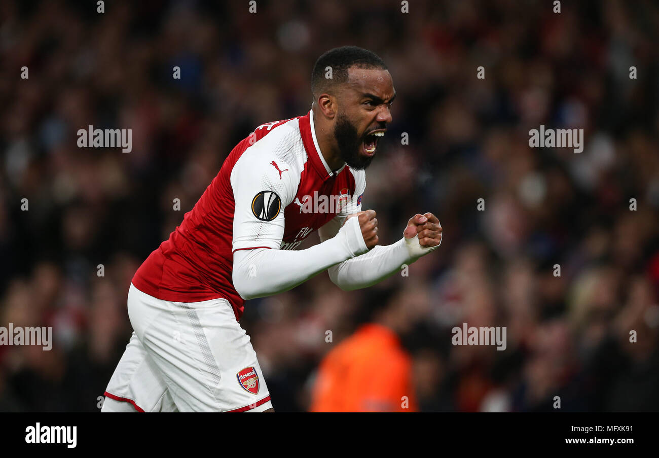 Londra, Regno Unito. Il 26 aprile, 2018. X durante la UEFA Europa League Semi finale prima gamba match tra Arsenal e Atletico Madrid all'Emirates Stadium il 26 aprile 2018 a Londra, Inghilterra. Credito: Immagini di PHC/Alamy Live News Foto Stock