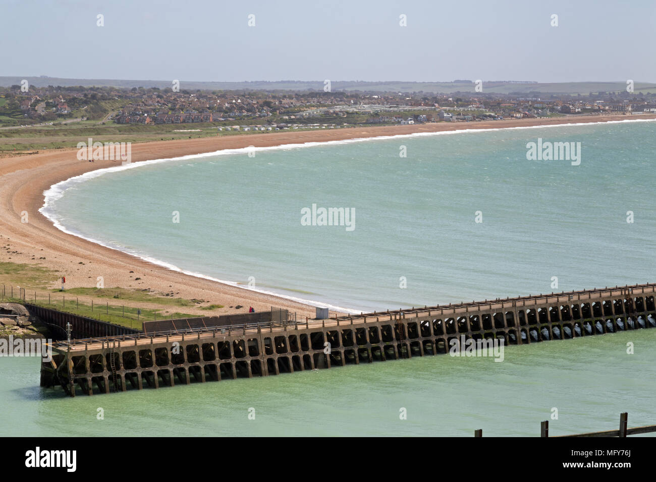 Seaford Bay da Newhaven Fort Inn East Sussex Foto Stock