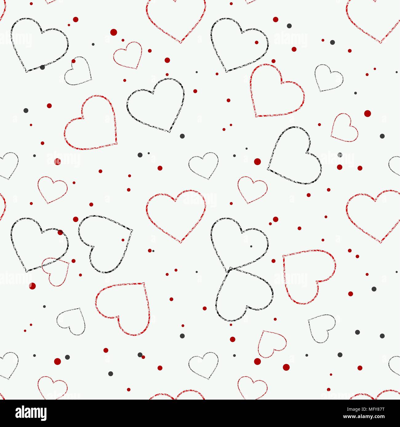 Valentino di colore simbolo di focolari seamless modello scuro eps 10 Illustrazione Vettoriale