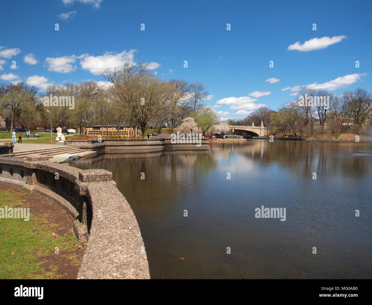 Dettagli di ramo Brook park a Newark, NJ. Foto Stock