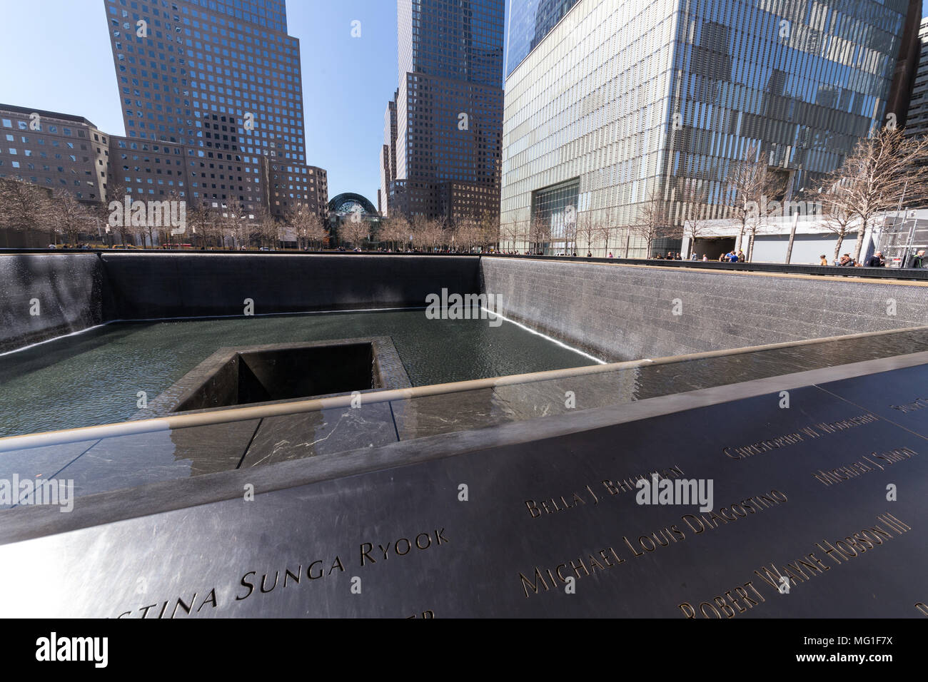 WTC Memorial e la Freedom Tower Foto Stock