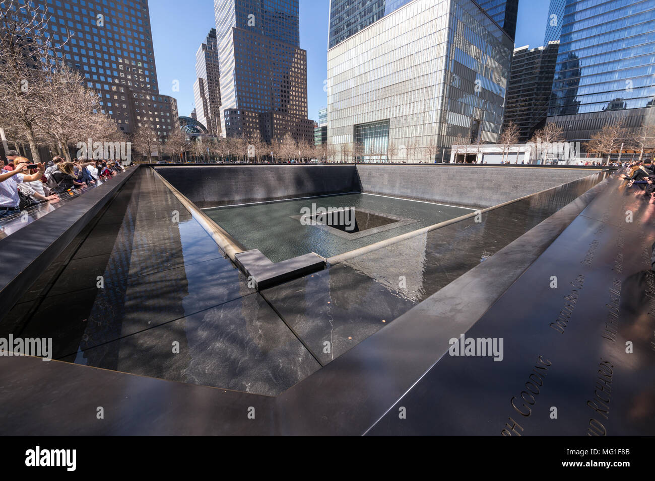 WTC Memorial e la Freedom Tower Foto Stock
