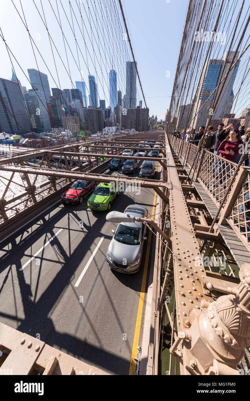 Ponte di Brooklyn Foto Stock