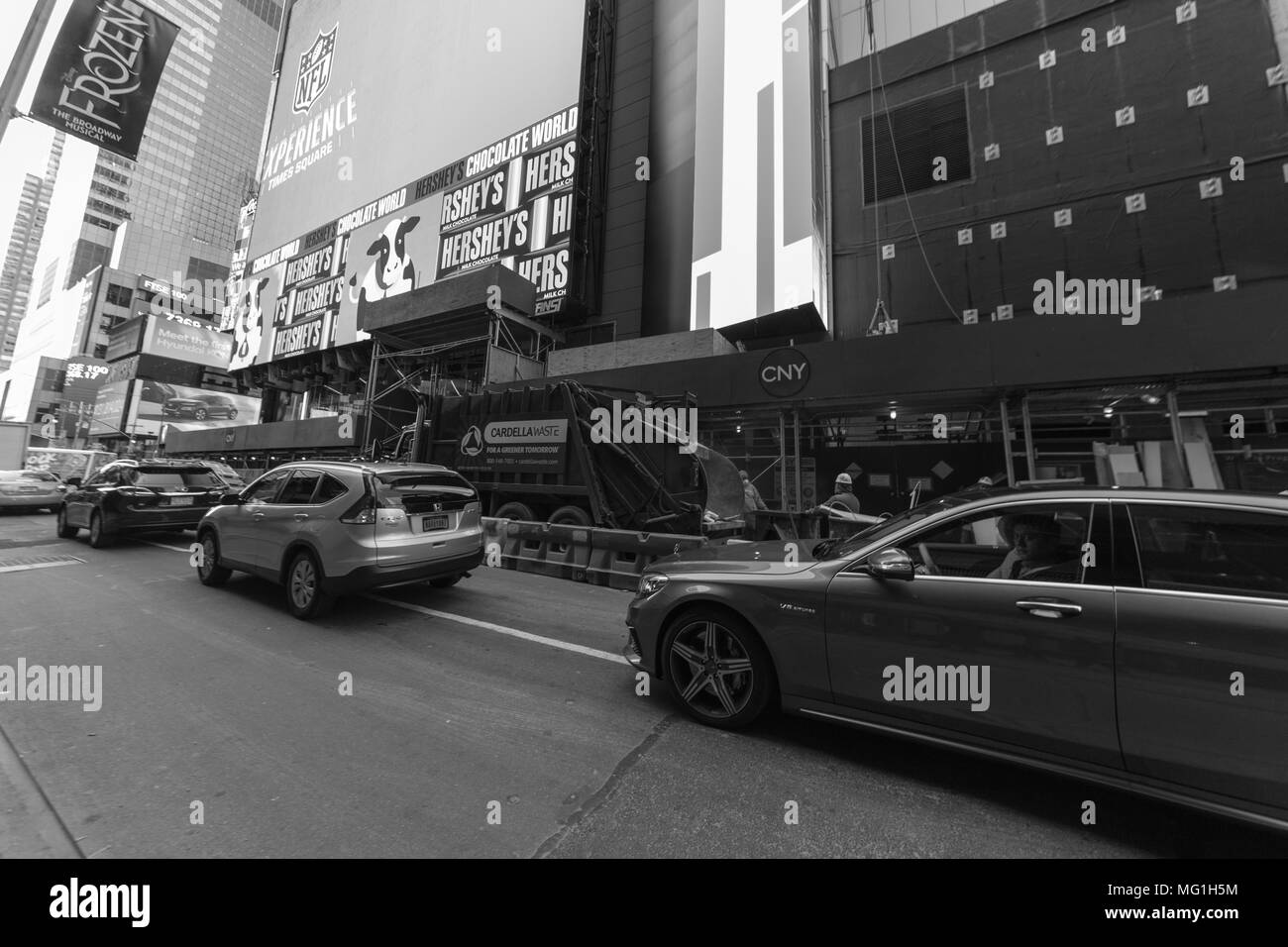 Bianco e nero street foto,NY Manhattan Foto Stock
