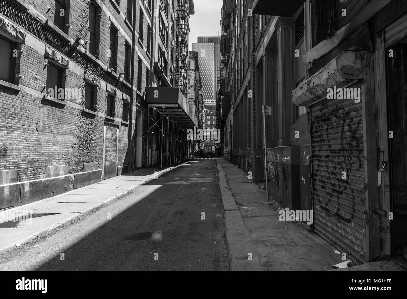 Cortlandt Alley, Manhattan New York, NY Foto Stock