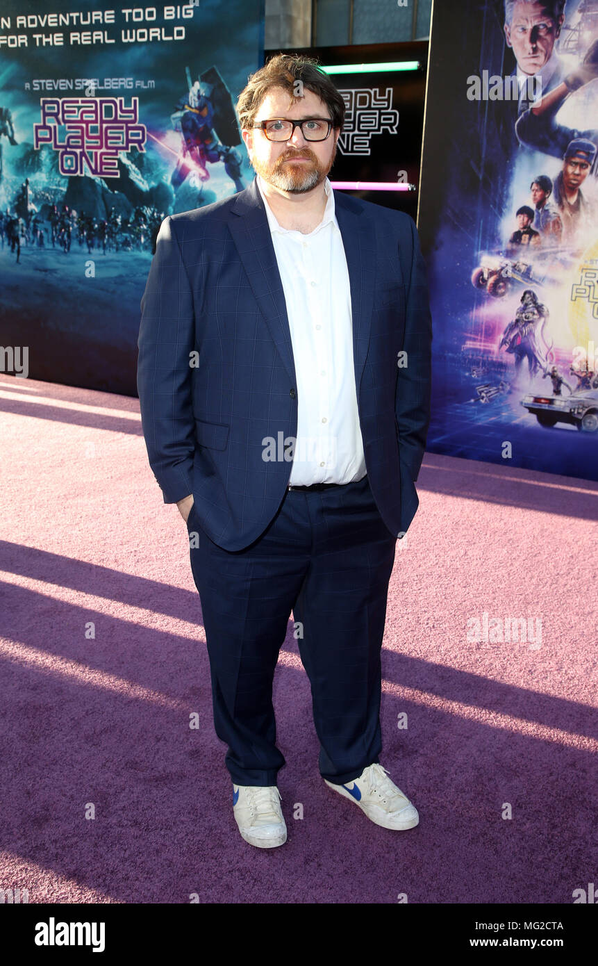 Premiere della Warner Bros Foto' 'pronto il giocatore uno' dotata di: Ernest Cline dove: Hollywood, California, Stati Uniti quando: 26 Mar 2018 Credit: FayesVision/WENN.com Foto Stock