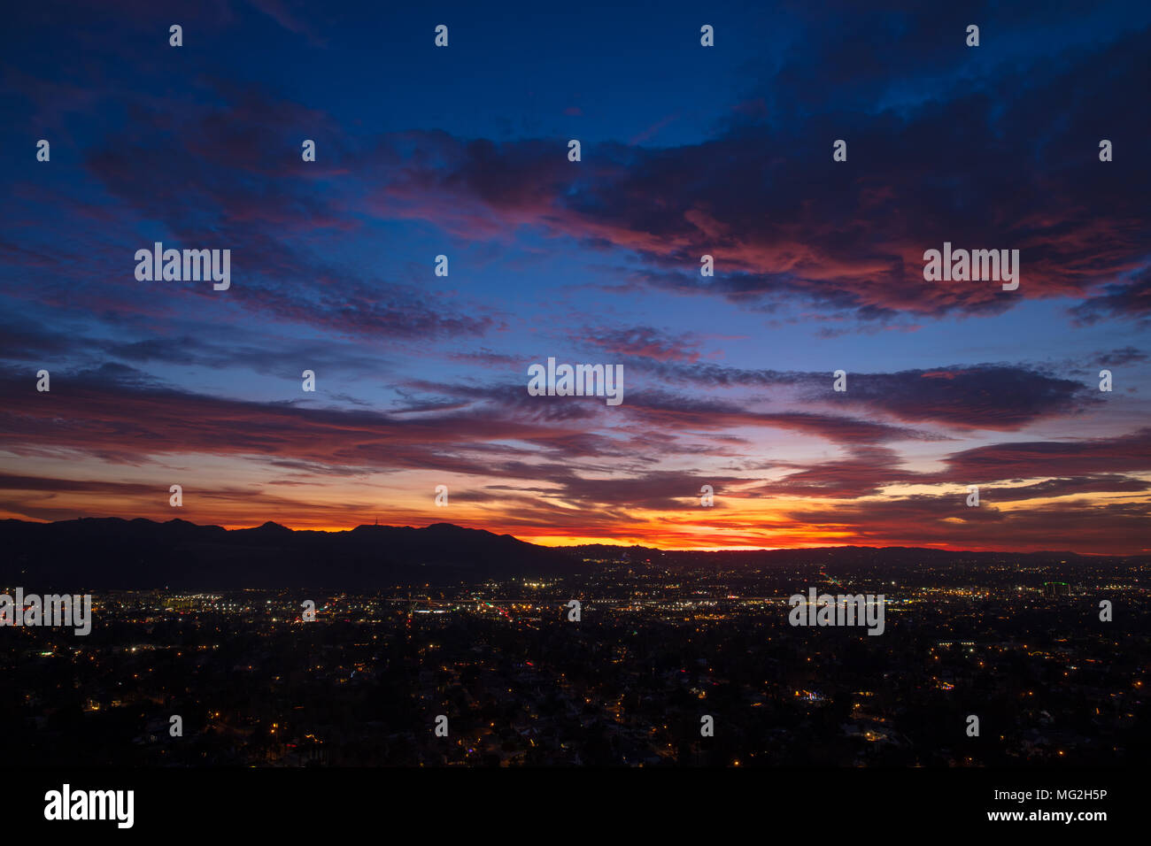 San Fernando tramonto - ampia shot Foto Stock
