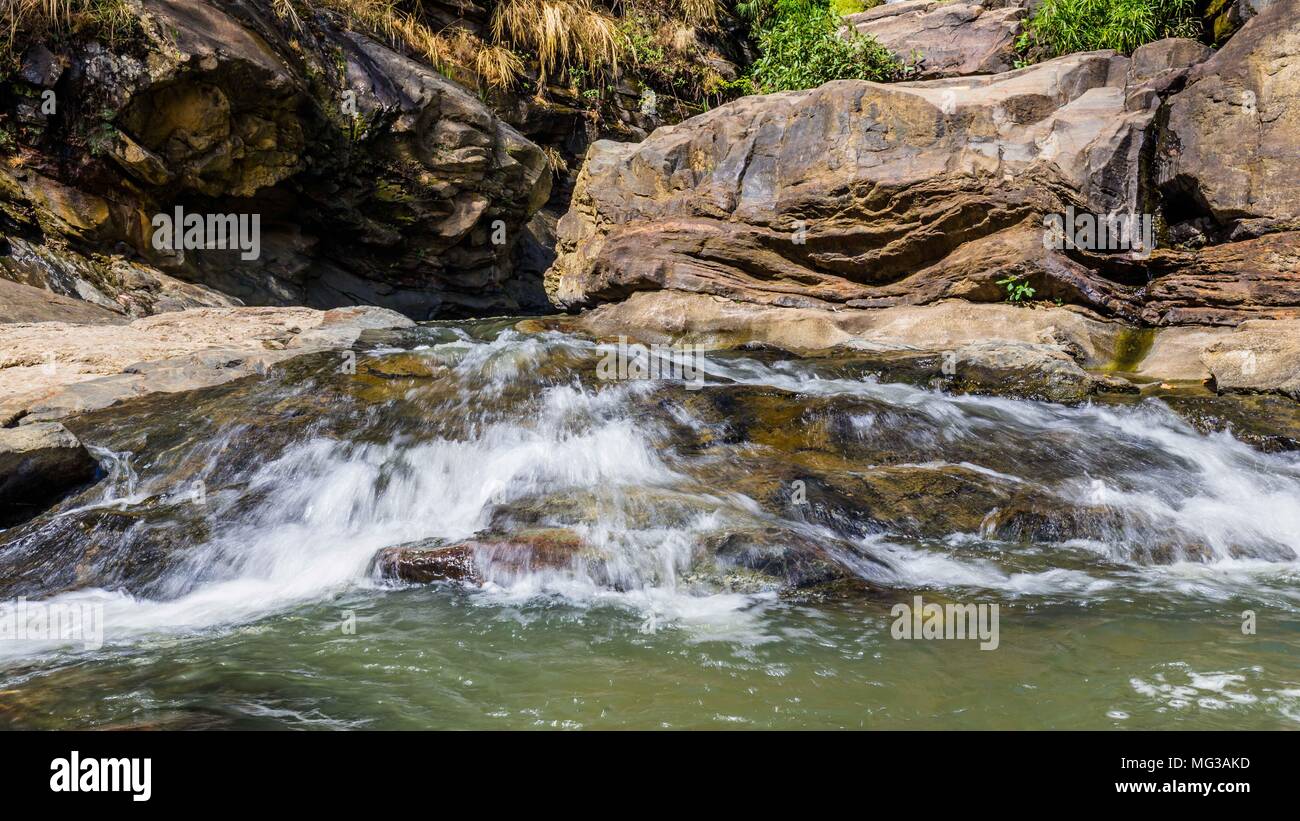 Cascata Ravanna vicino Ella in Sri Lanka Foto Stock