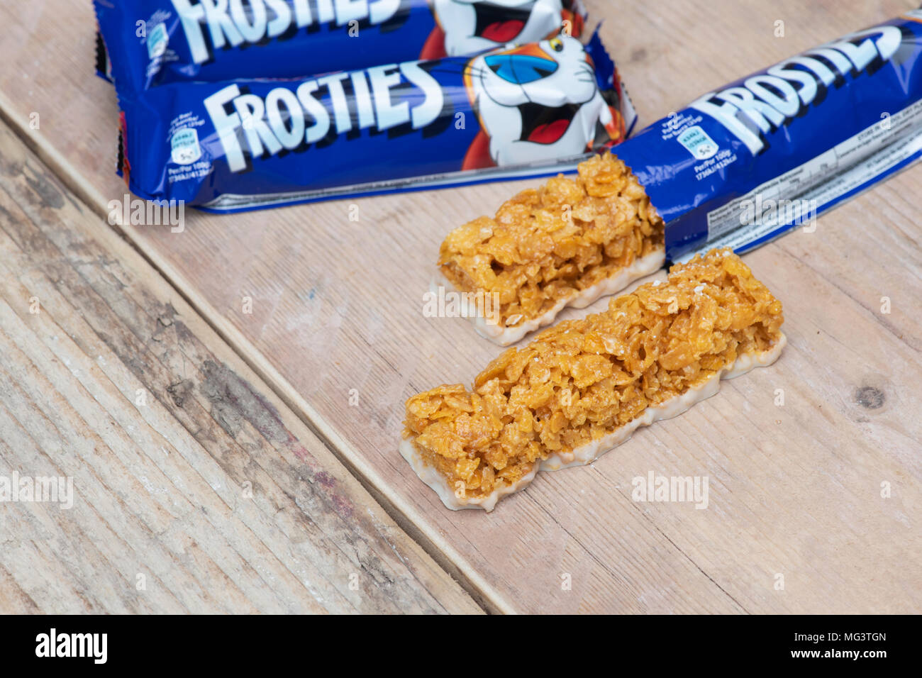 Kelloggs Frosties barrette di cereali Foto Stock