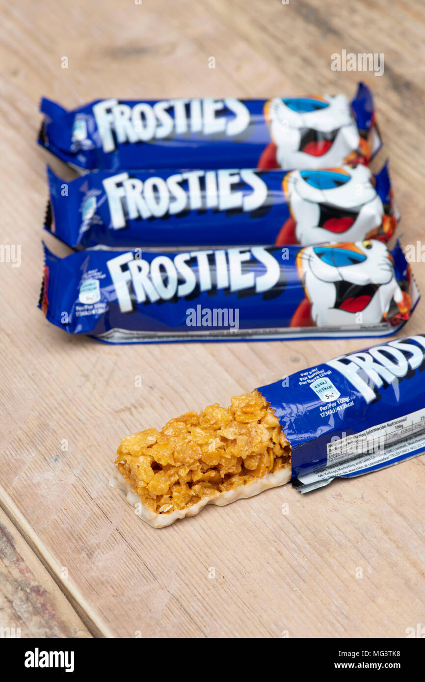 Kelloggs Frosties barrette di cereali Foto Stock