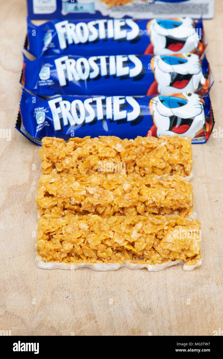 Kelloggs Frosties barrette di cereali Foto Stock
