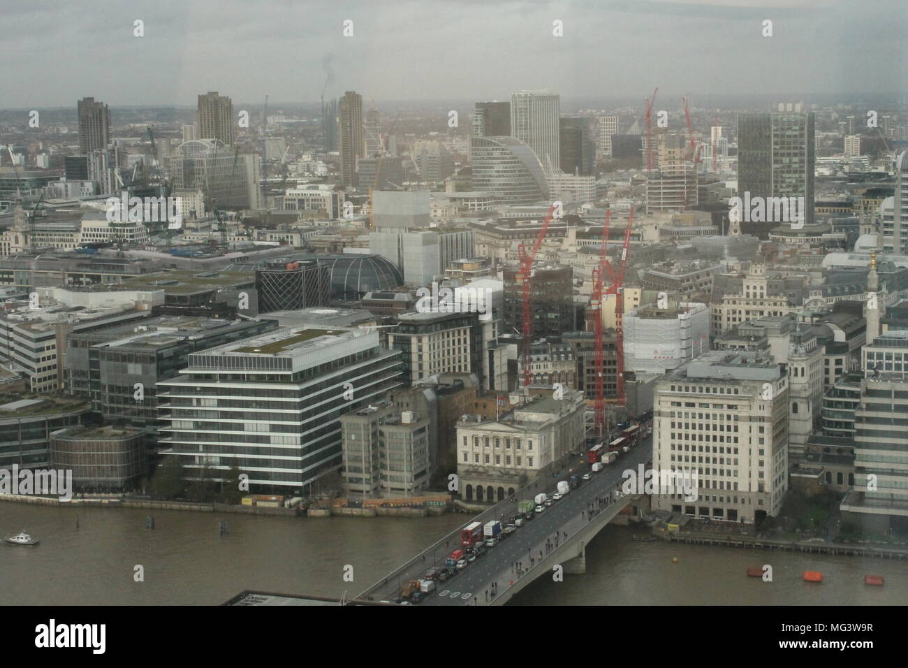 Vista della città di Londra da una grande altezza Foto Stock