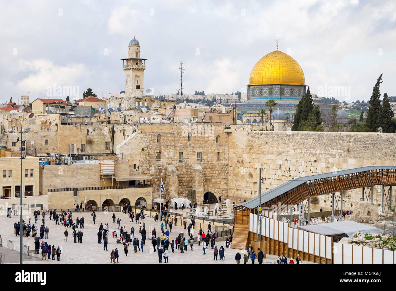Il Muro del pianto di Gerusalemme Foto Stock
