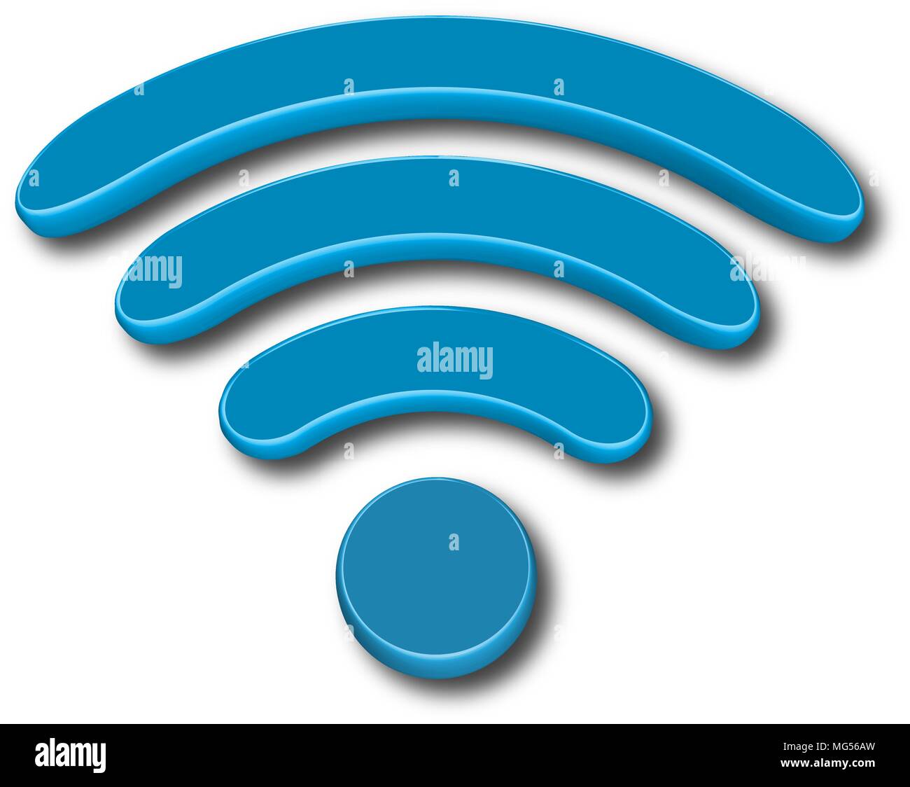 Collegamento wireless wifi icona simbolo Illustrazione Vettoriale