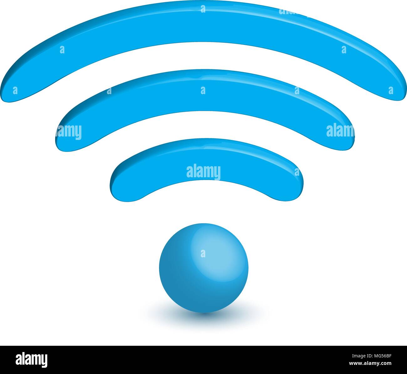 Collegamento wireless wifi icona simbolo Illustrazione Vettoriale