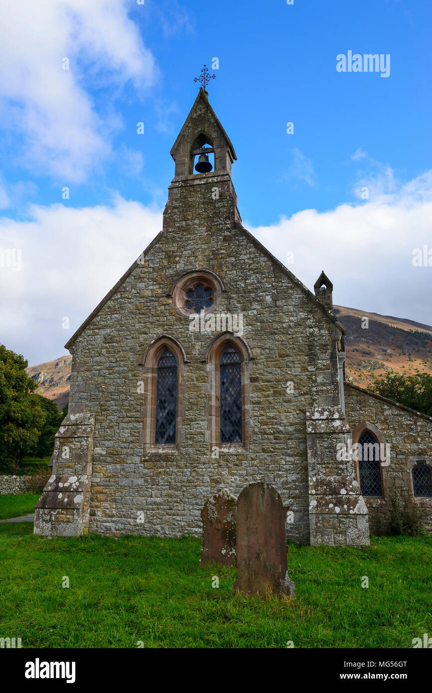 St Bega la chiesa a Mirehouse, Bassenthwait lago nel distretto del lago, Cumbria, Inghilterra Foto Stock