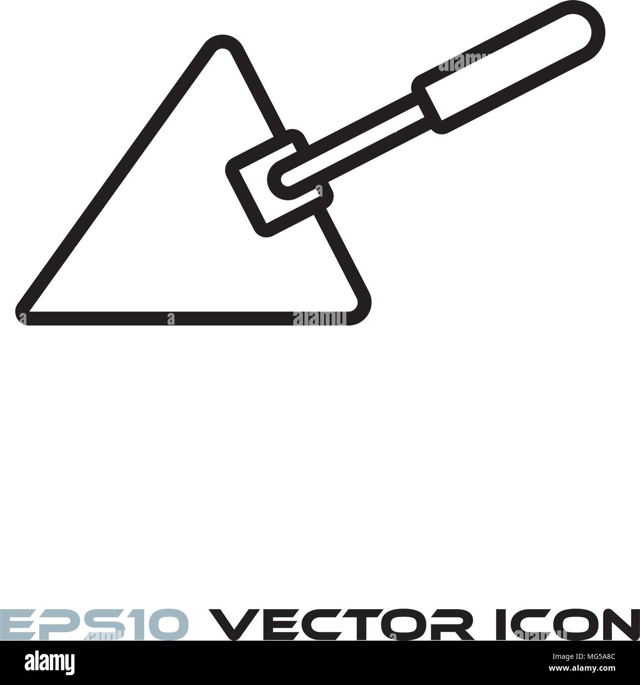 Cazzuola linea piatta vettore icona Illustrazione Vettoriale