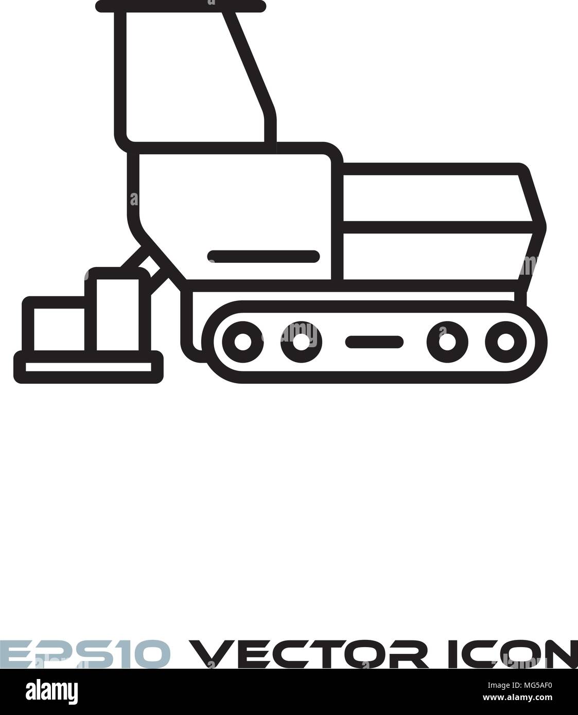 Strada lastricatore linea piatta vettore icona Illustrazione Vettoriale