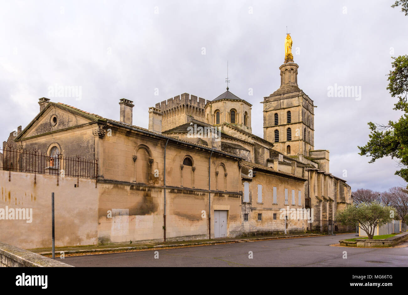 Cattedrale di Notre-Dame des Doms di Avignone, Francia Foto Stock