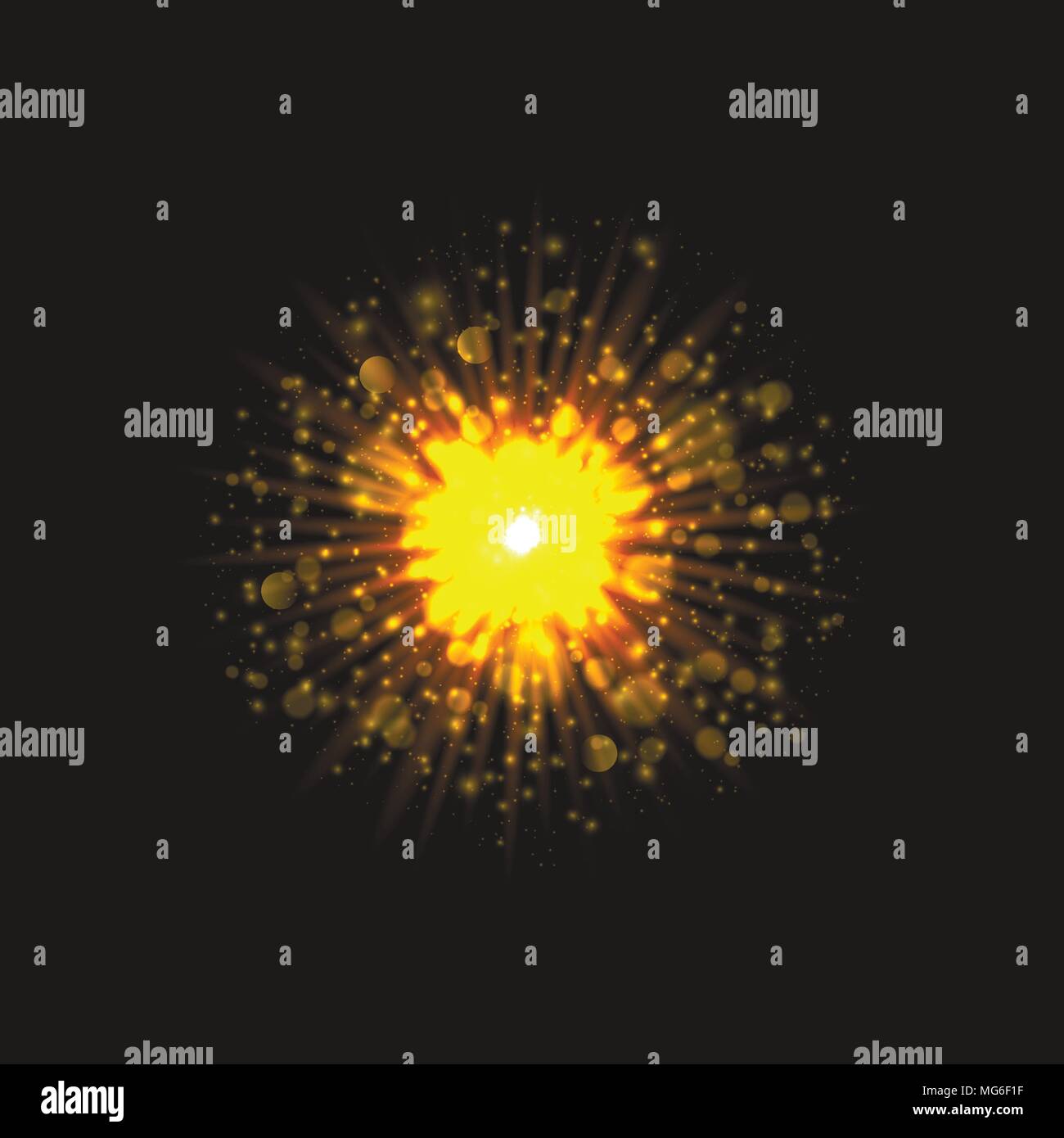 Potente esplosione brillante Illustrazione Vettoriale