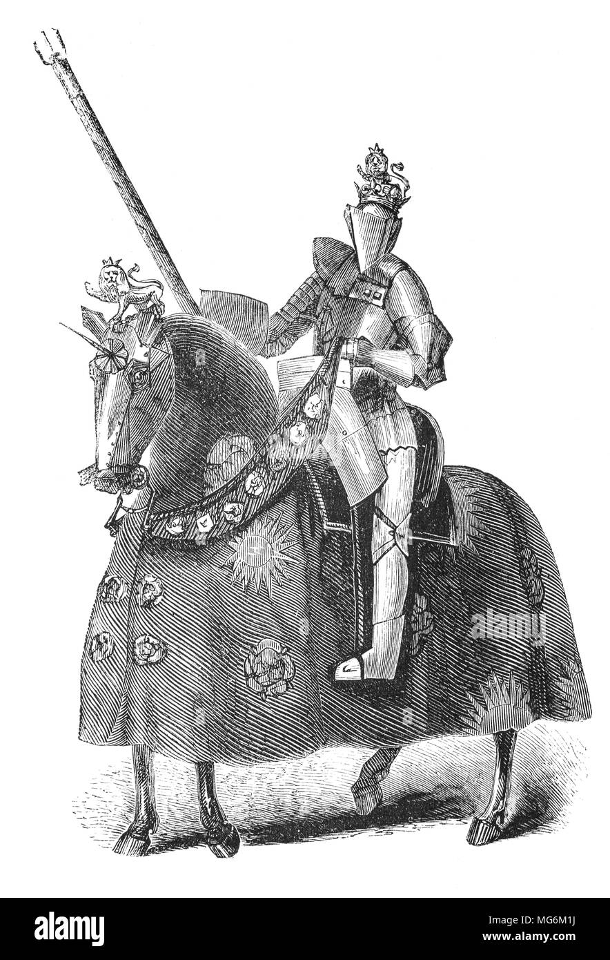 Edward IV (1442 - 1483), re d'Inghilterra dal 4 marzo 1461 al 3 ottobre 1470 e di nuovo dal 11 aprile 1471 in corpo pieno corazza. Egli è stato il primo Yorkist re d'Inghilterra. La prima metà della sua regola è stata segnata dalla violenza associate con le guerre di rose, ma egli ha superato la sfida Lancastrian al trono a Tewkesbury in 1471 a regnare in pace fino alla sua morte improvvisa, eventualmente fromPneumonia e tifo, veleno è stato anche suggerito o uno stile di vita poco sano, come egli era diventato stout e inattivo negli anni prima della sua morte. Foto Stock