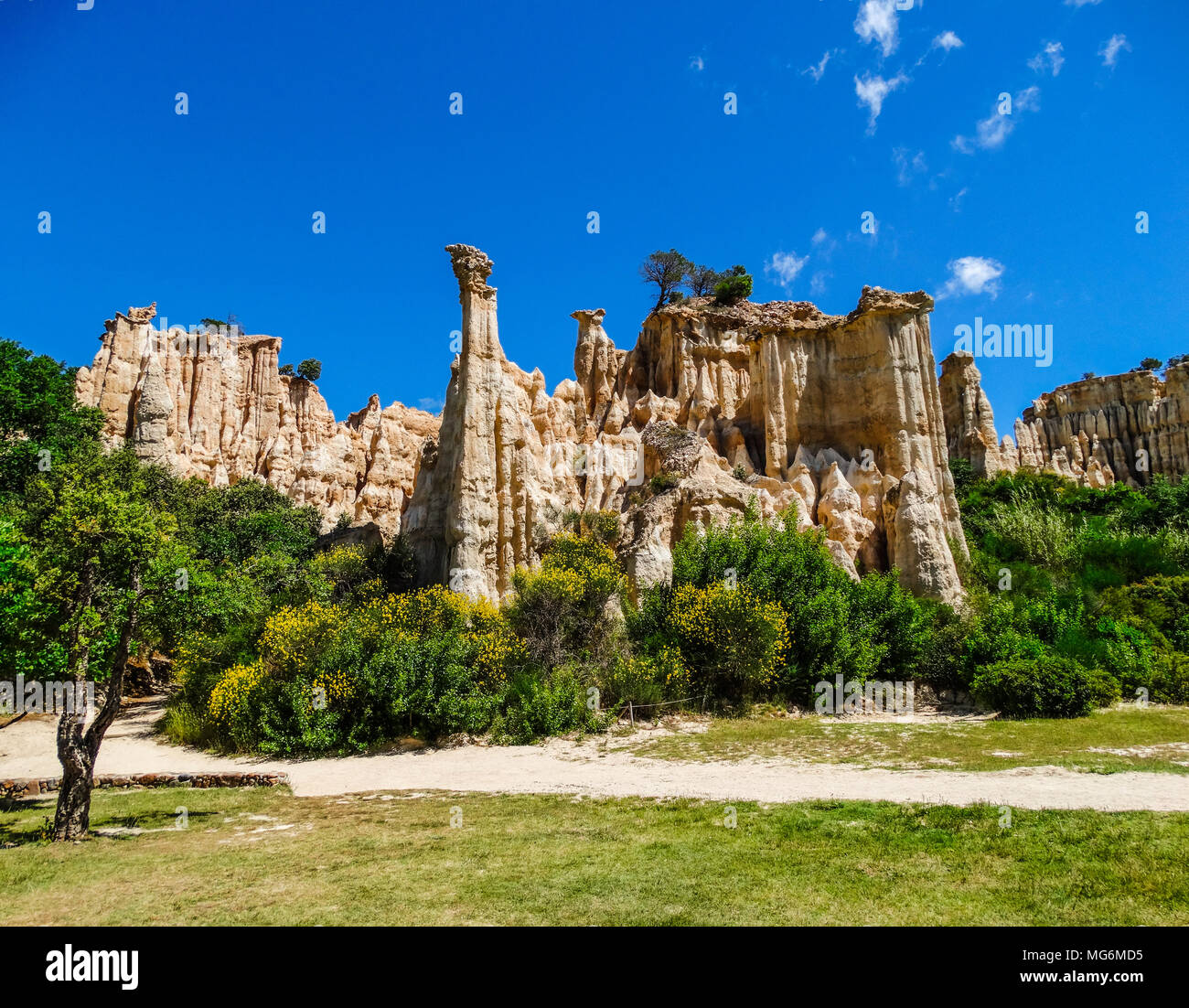 Les Orgues de Ille sur Tet, Languedoc Roussillon, Francia Foto Stock