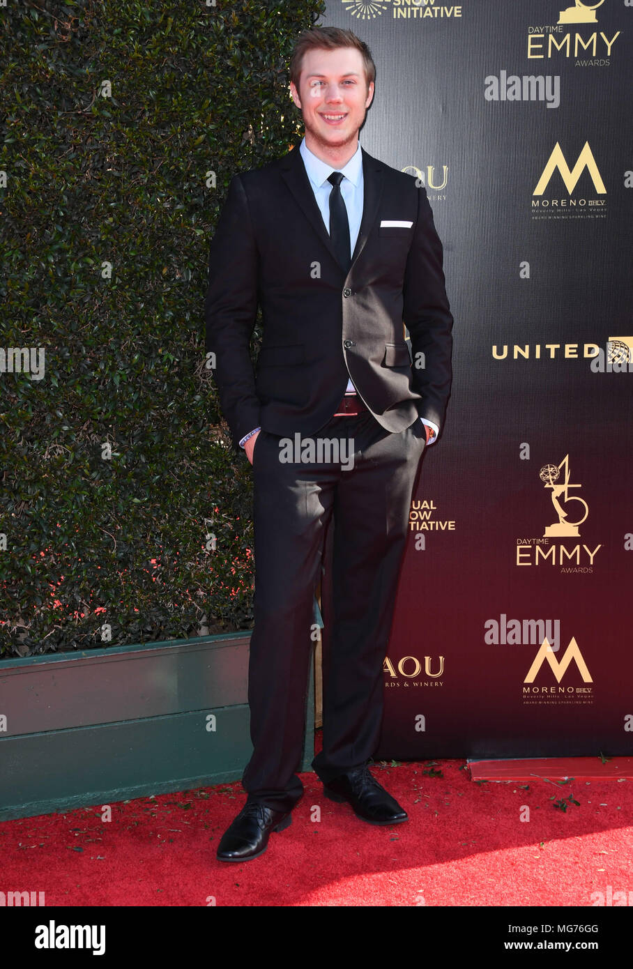 27 aprile 2018 - Pasadena, CA, Stati Uniti - 27 aprile 2018 - Pasadena, California - Jeremy Sneider. 45° Annual Daytime Creative Arts Emmys Awards tenutosi presso il Pasadena Civic Center. Credito fotografico: Birdie Thompson/AdMedia Foto Stock