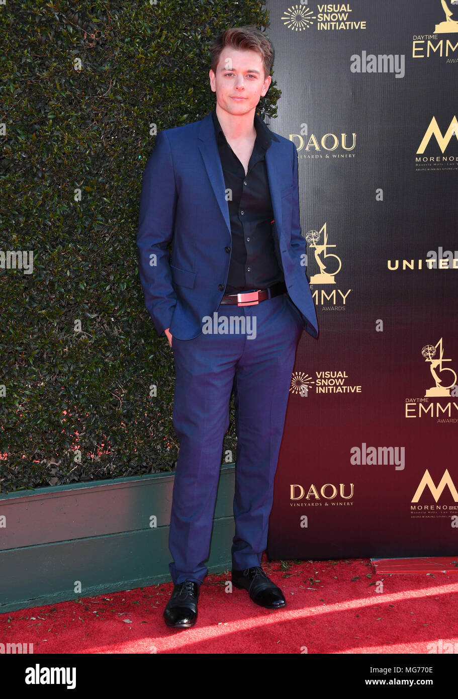 Pasadena, CALIFORNIA, Stati Uniti. 27 aprile 2018. 27 aprile 2018 - Pasadena, California - Chad Duell. 45° Annual Daytime Creative Arts Emmys Awards tenutosi presso il Pasadena Civic Center. Credito fotografico: Birdie Thompson/AdMedia Foto Stock