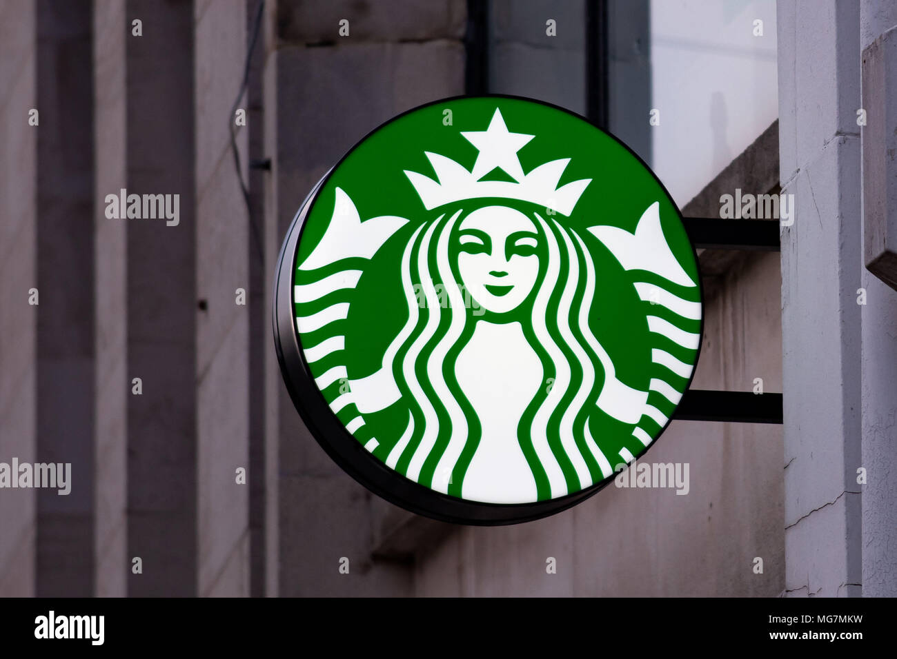 Starbucks Coffee shop segno logo. Foto Stock