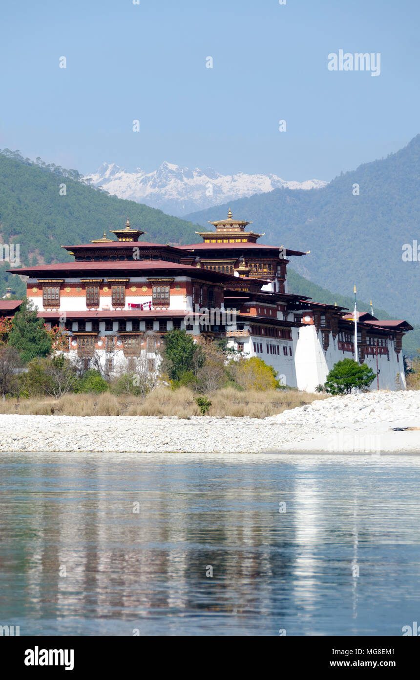 Fortezza, o Dzong, Punakha, Bhutan Foto Stock