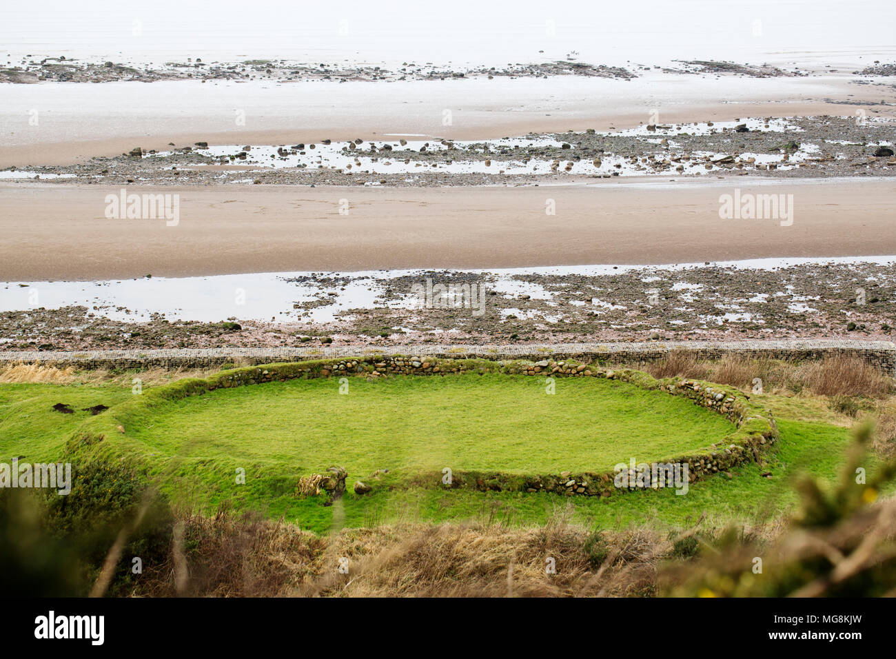 Elizabrthan saline sulla costa, Crosscanonby, England, Regno Unito Foto Stock