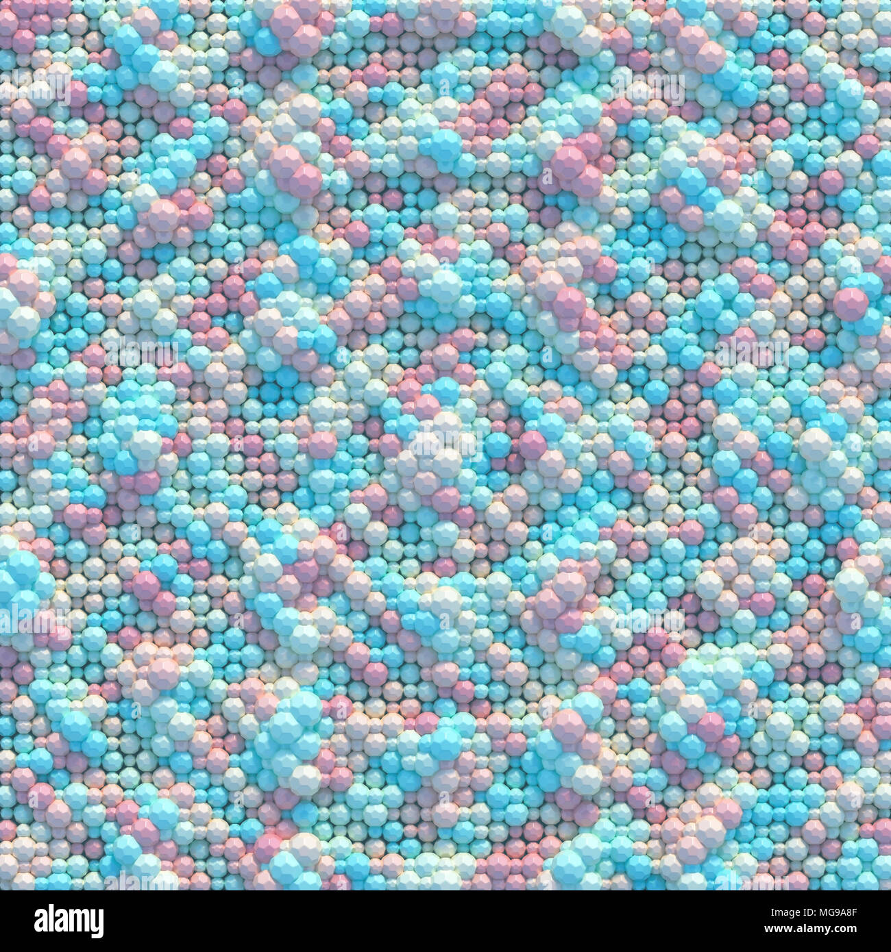 Rosa e blu dots con texture, illustrazione. Foto Stock