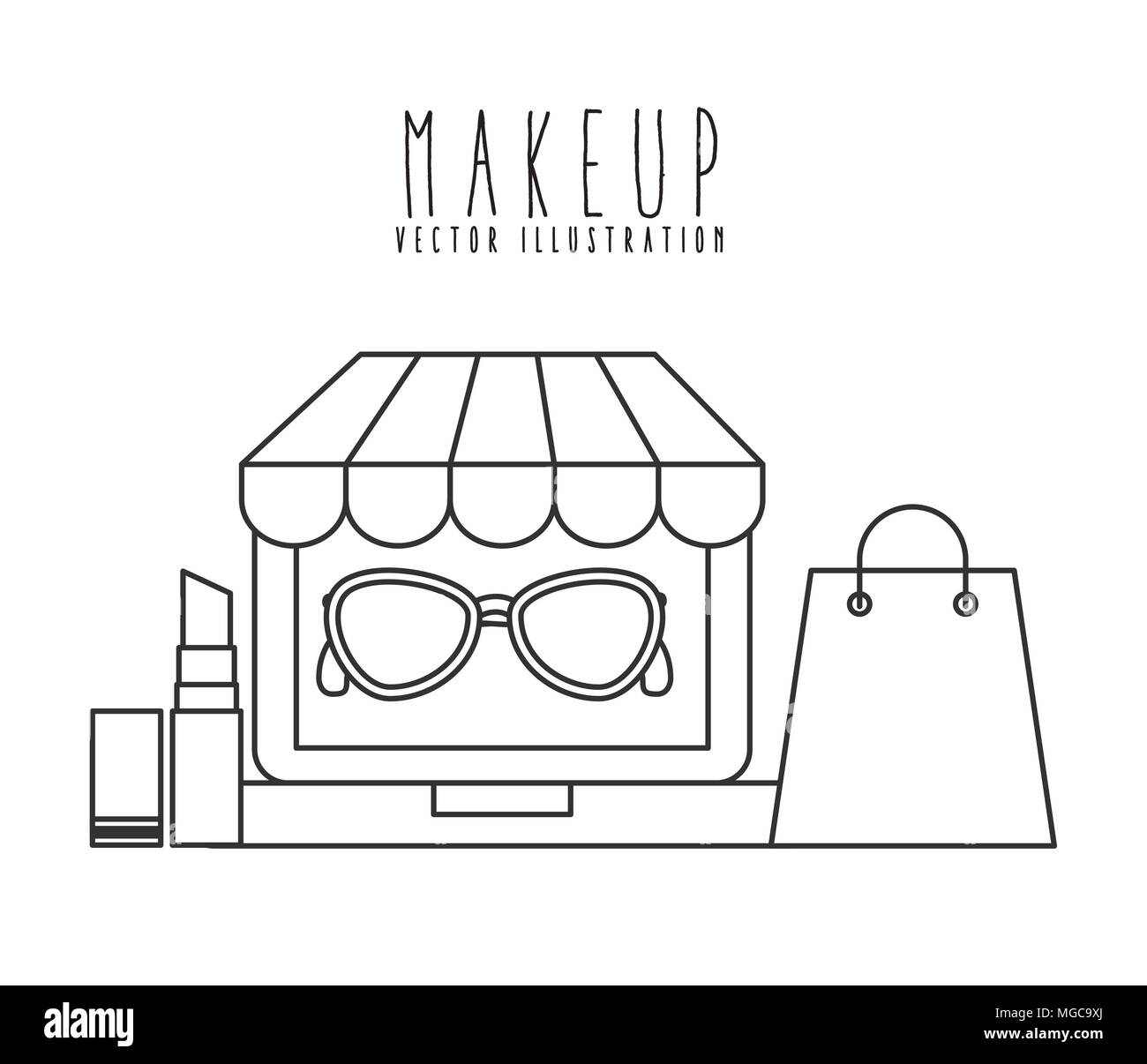 L'e-commerce icone design, illustrazione vettoriale EPS10 graphic Illustrazione Vettoriale