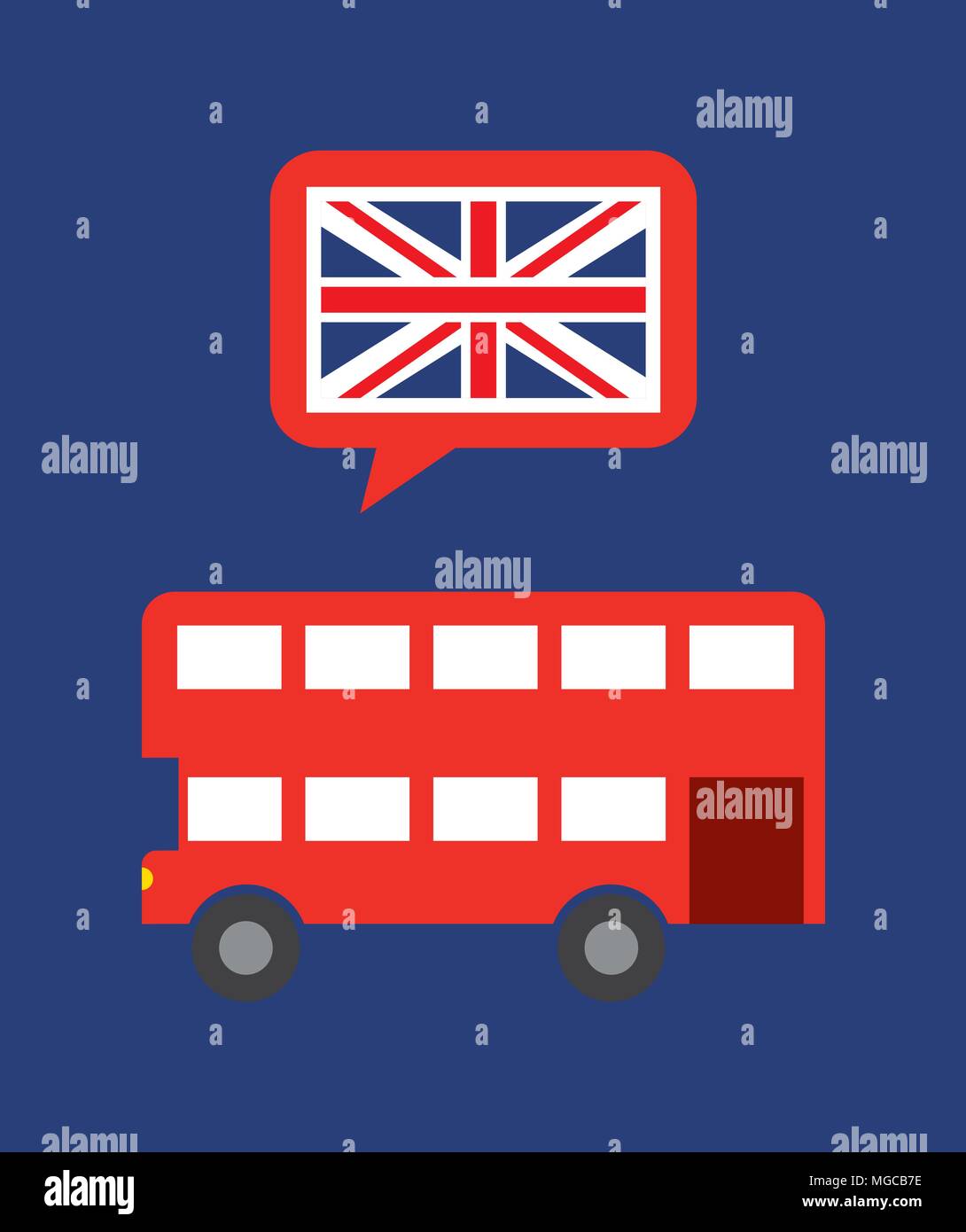 Impara inglese design, illustrazione vettoriale EPS10 graphic Illustrazione Vettoriale