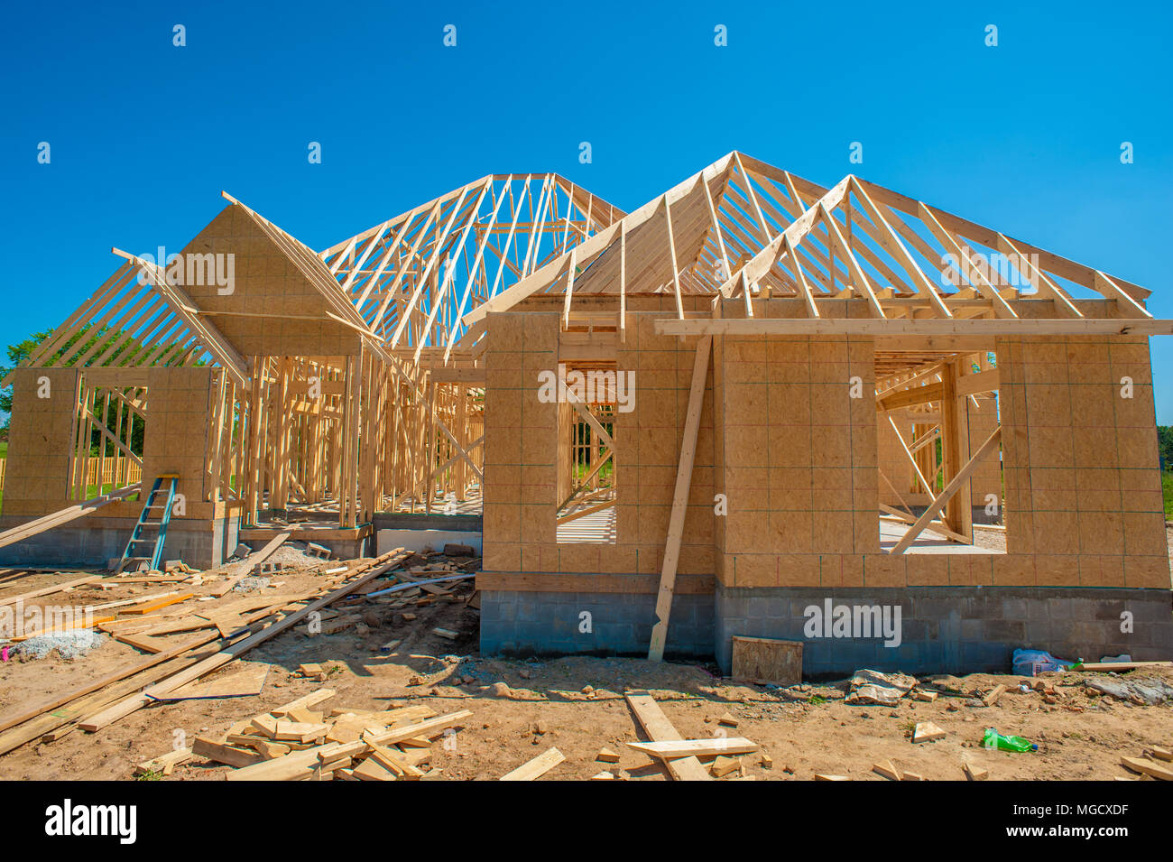Nuova costruzione in casa. Esate reale sviluppo. Foto Stock