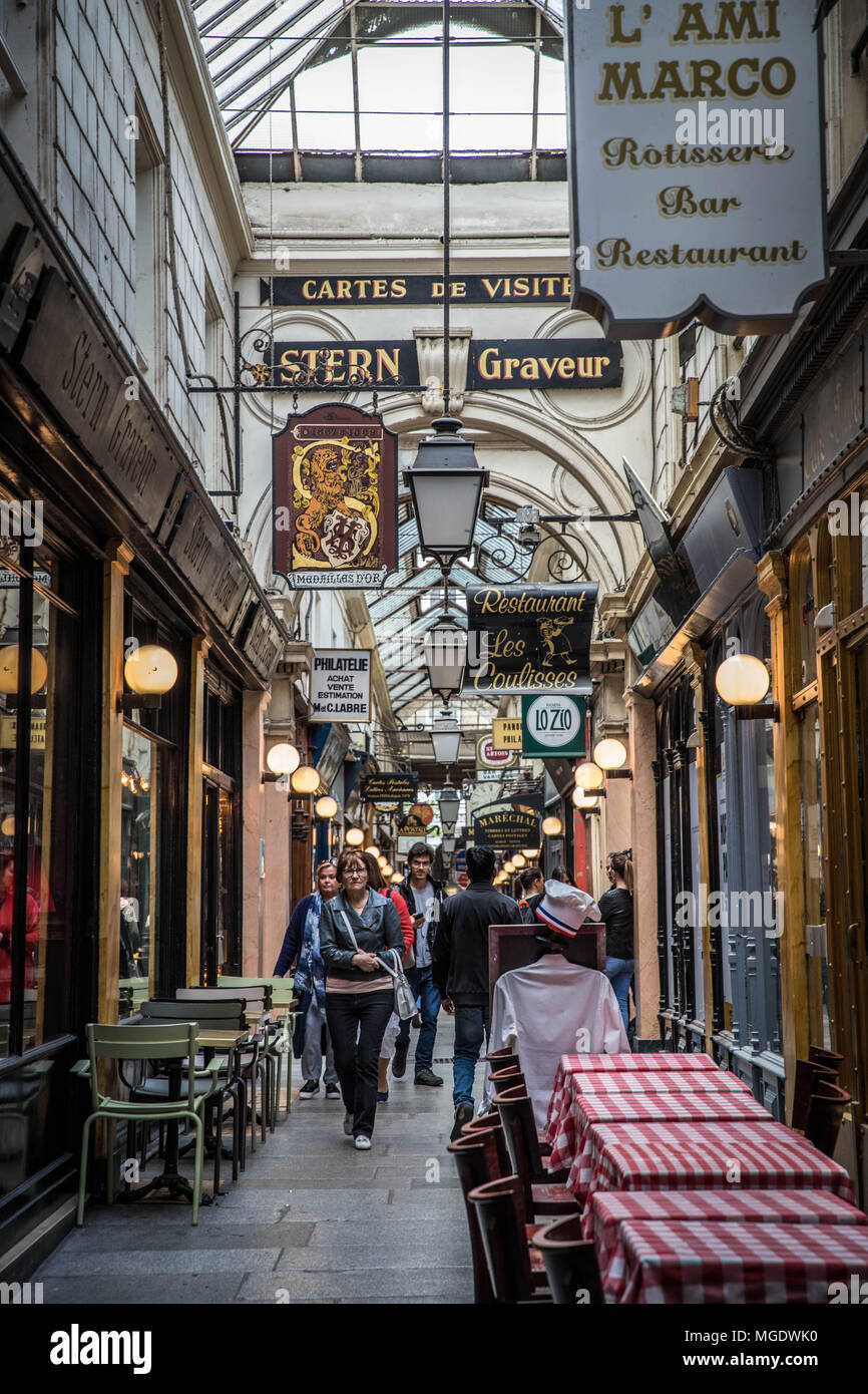 Passaggio des Panoramas à Paris Foto Stock