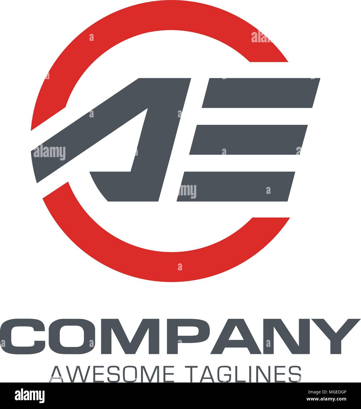 Forte lettera attiva AE sport moderno vettore logo, lettera di un logo, lettera e logo Illustrazione Vettoriale