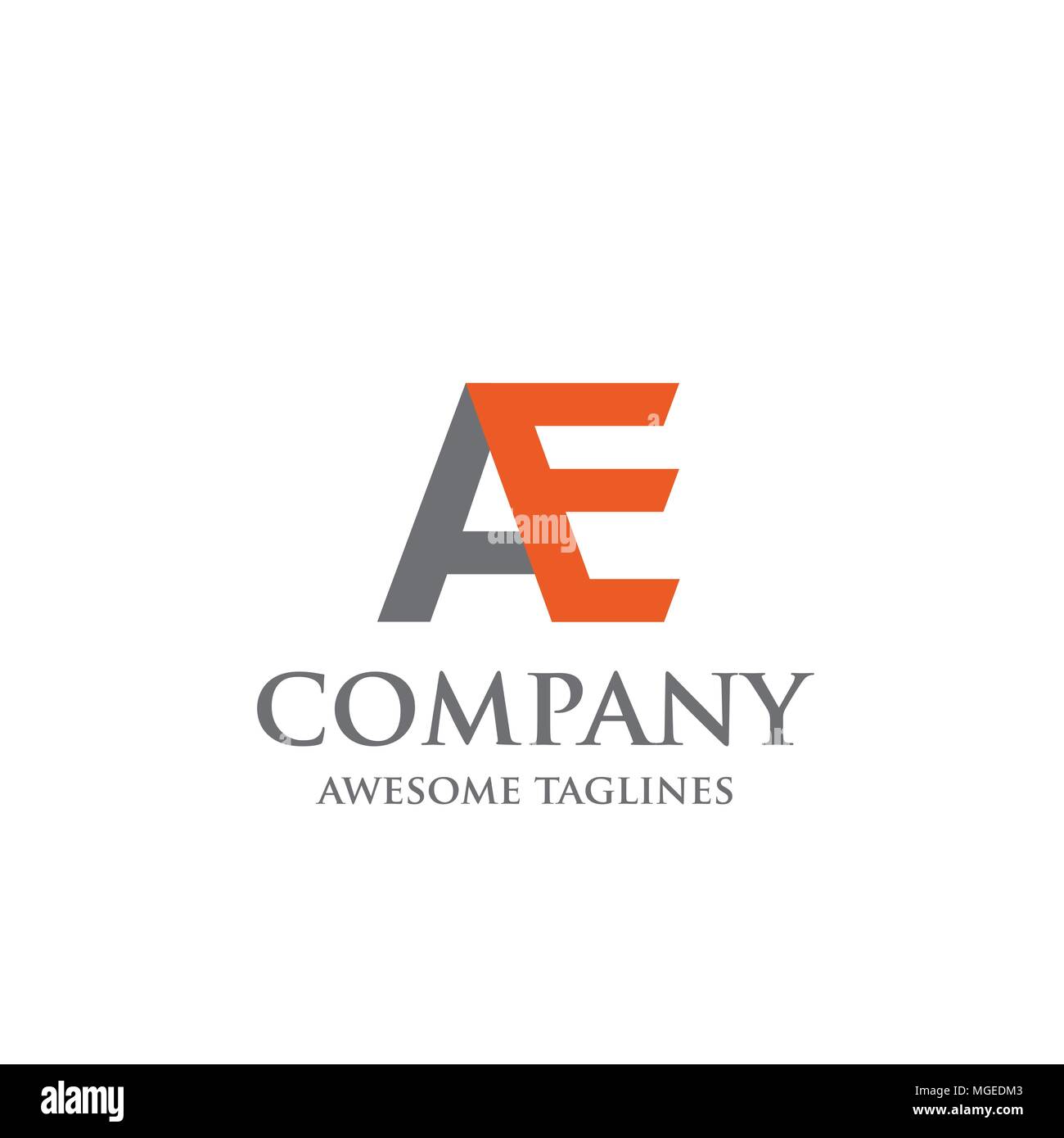 Creative lettera ae logo, Abstract business logo design template, moderna lettera ae Logo modificabile del modello per il tuo business Illustrazione Vettoriale