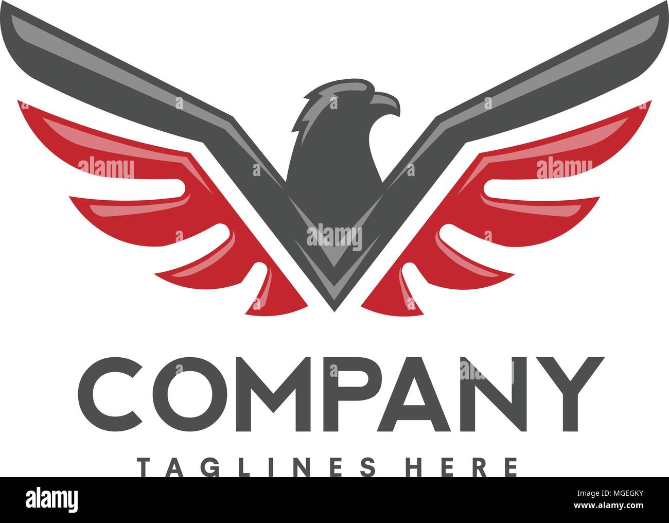 Eagle bird vettore logo, creative hawk logotipo, Phoenix Bird logo illustrazione Illustrazione Vettoriale