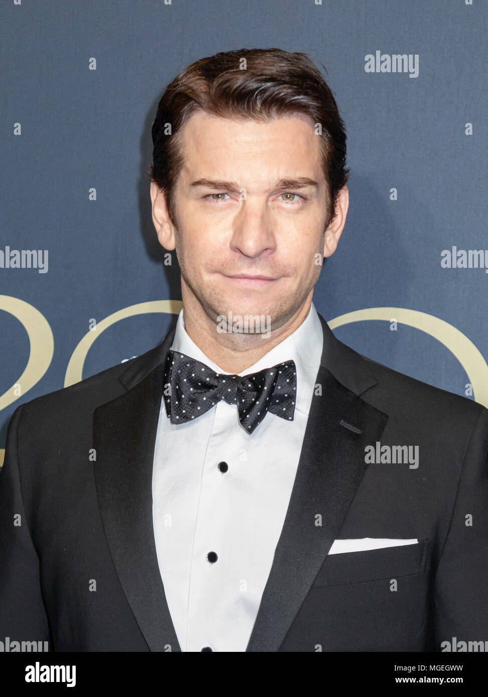 New York, NY, Stati Uniti d'America - 25 Aprile 2018: Andy Karl assiste il Brooks Brothers Bicentenario celebrazione presso il Jazz al Lincoln Center di Manhattan (foto di Sam Aronov / Pacific Stampa) Foto Stock