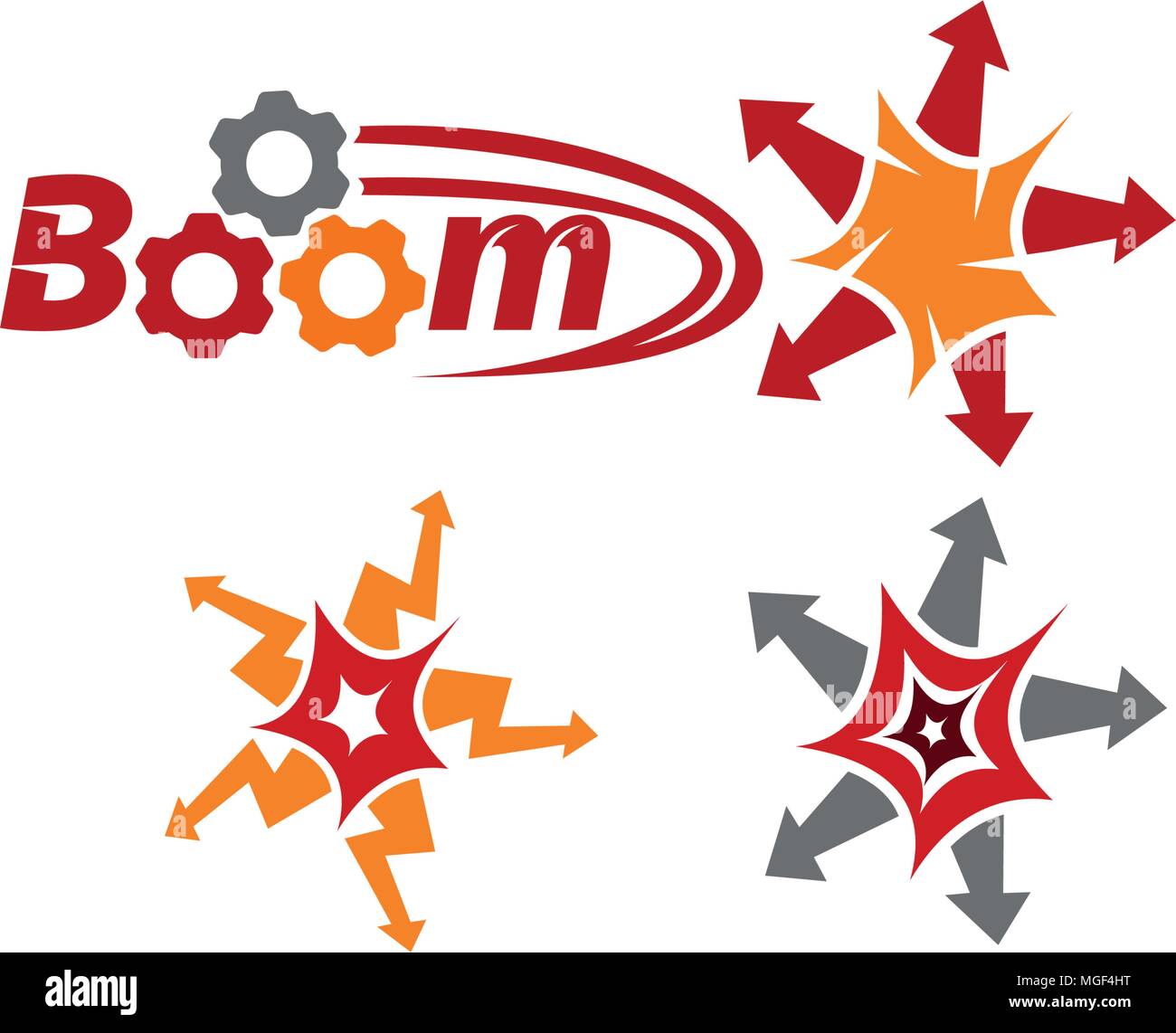 Boom Quick Set di Marketing Illustrazione Vettoriale