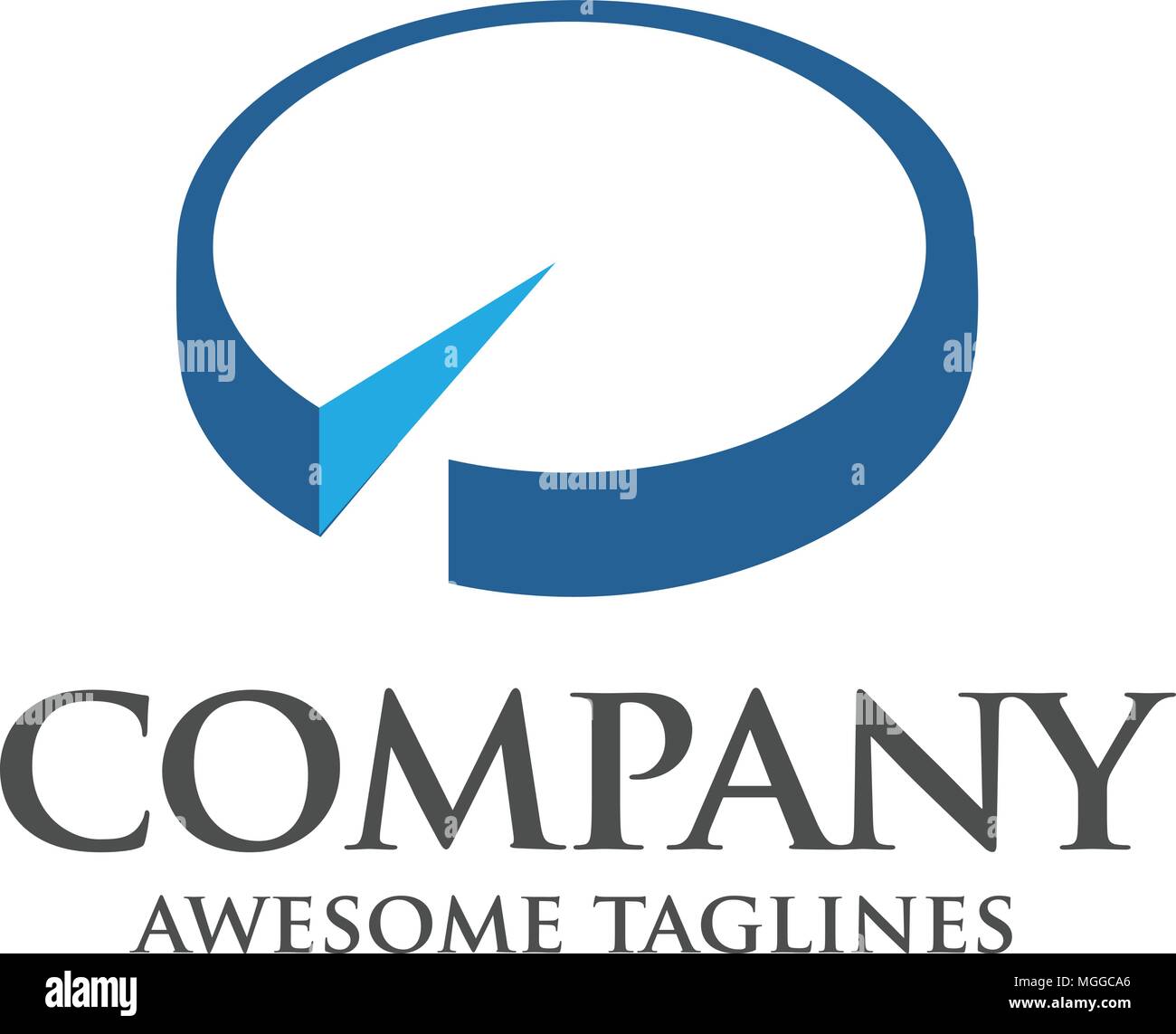 Creative semplice cerchio i dati finanziari grafico icona logo Illustrazione Vettoriale