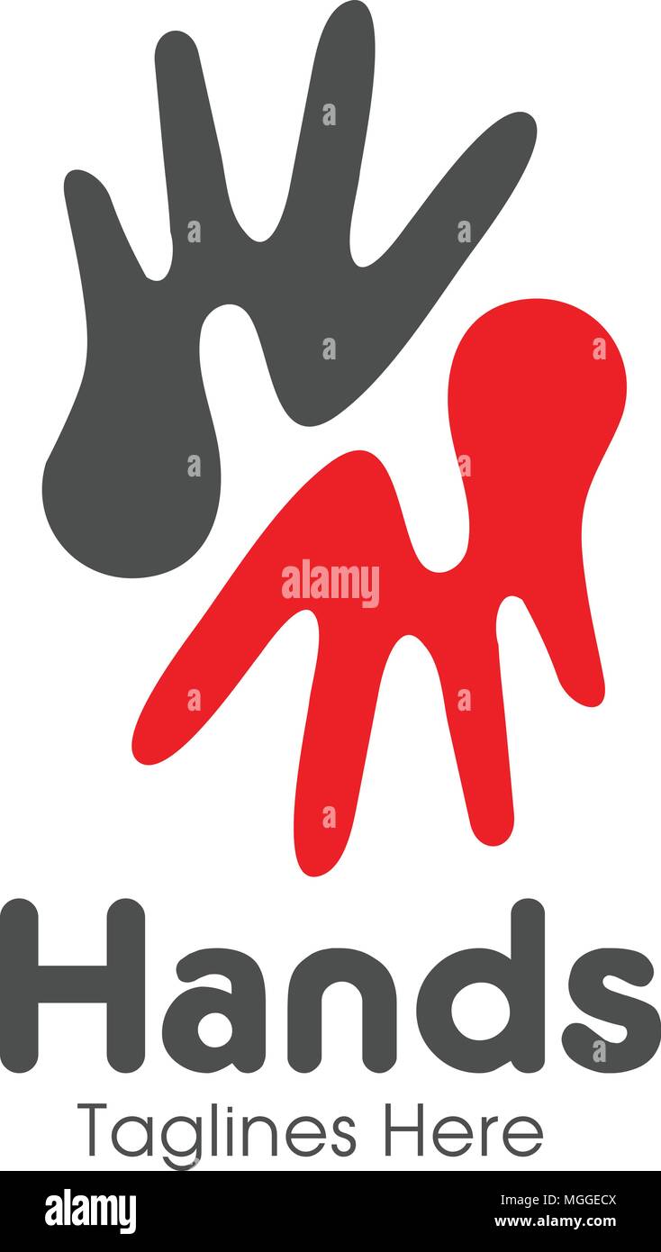 Famiglia per la cura delle mani logo, stare insieme concetto logo, Unione mani astratta logo, Mani closeup vettore, Abstract sociale logo mani Illustrazione Vettoriale