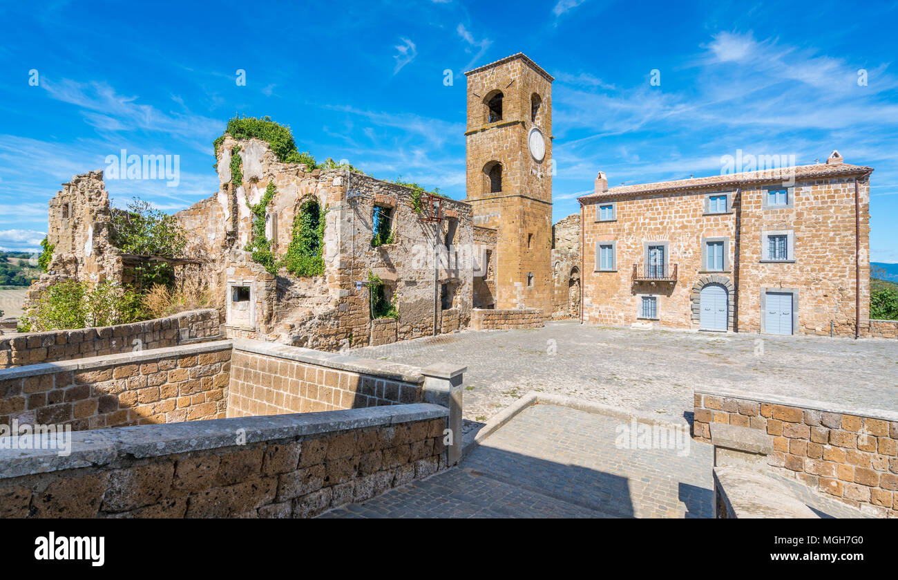 Comune di Celleno vecchia città, provincia di Viterbo, Lazio, Italia centrale. Foto Stock