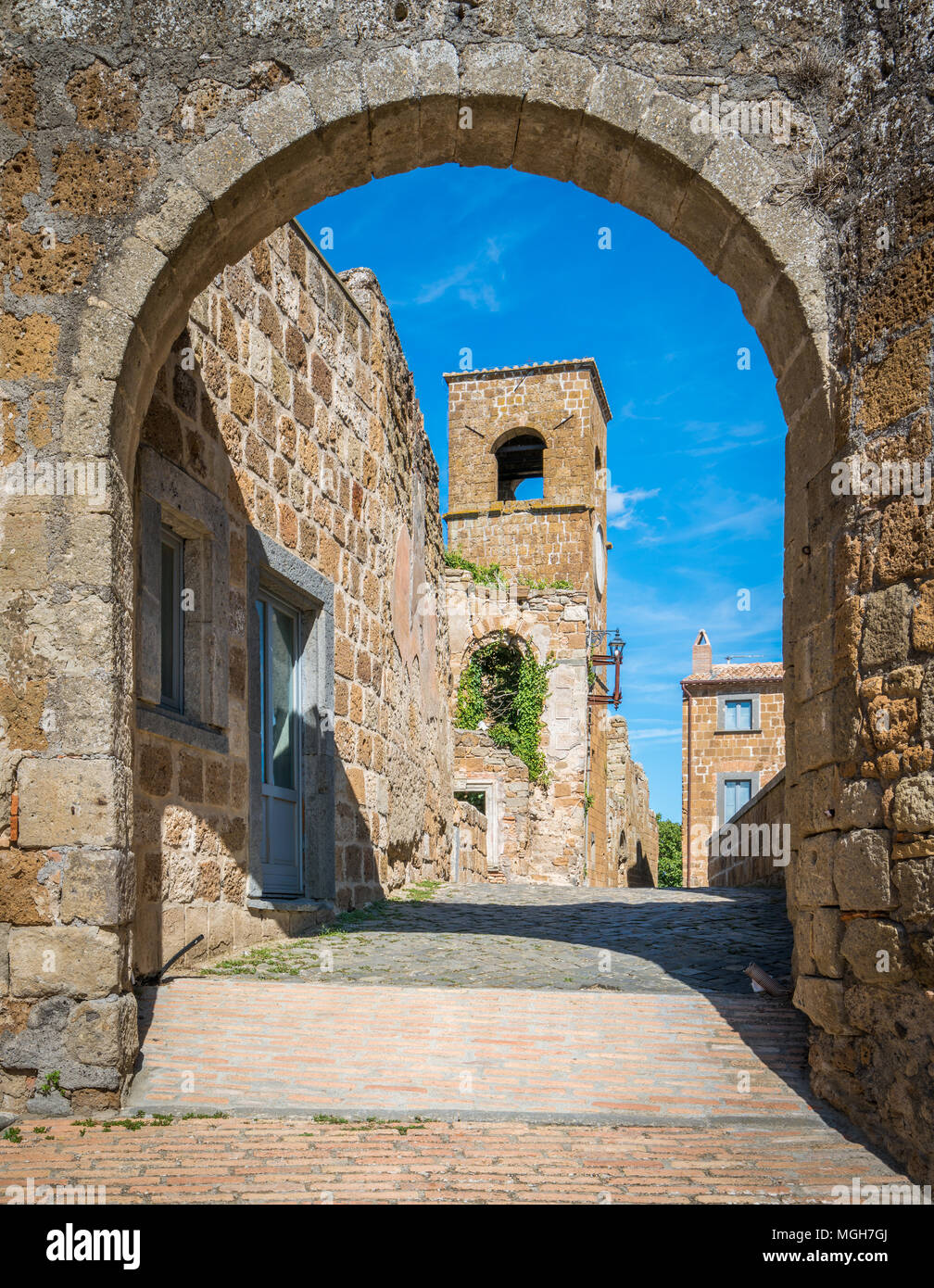 Comune di Celleno vecchia città, provincia di Viterbo, Lazio, Italia centrale. Foto Stock