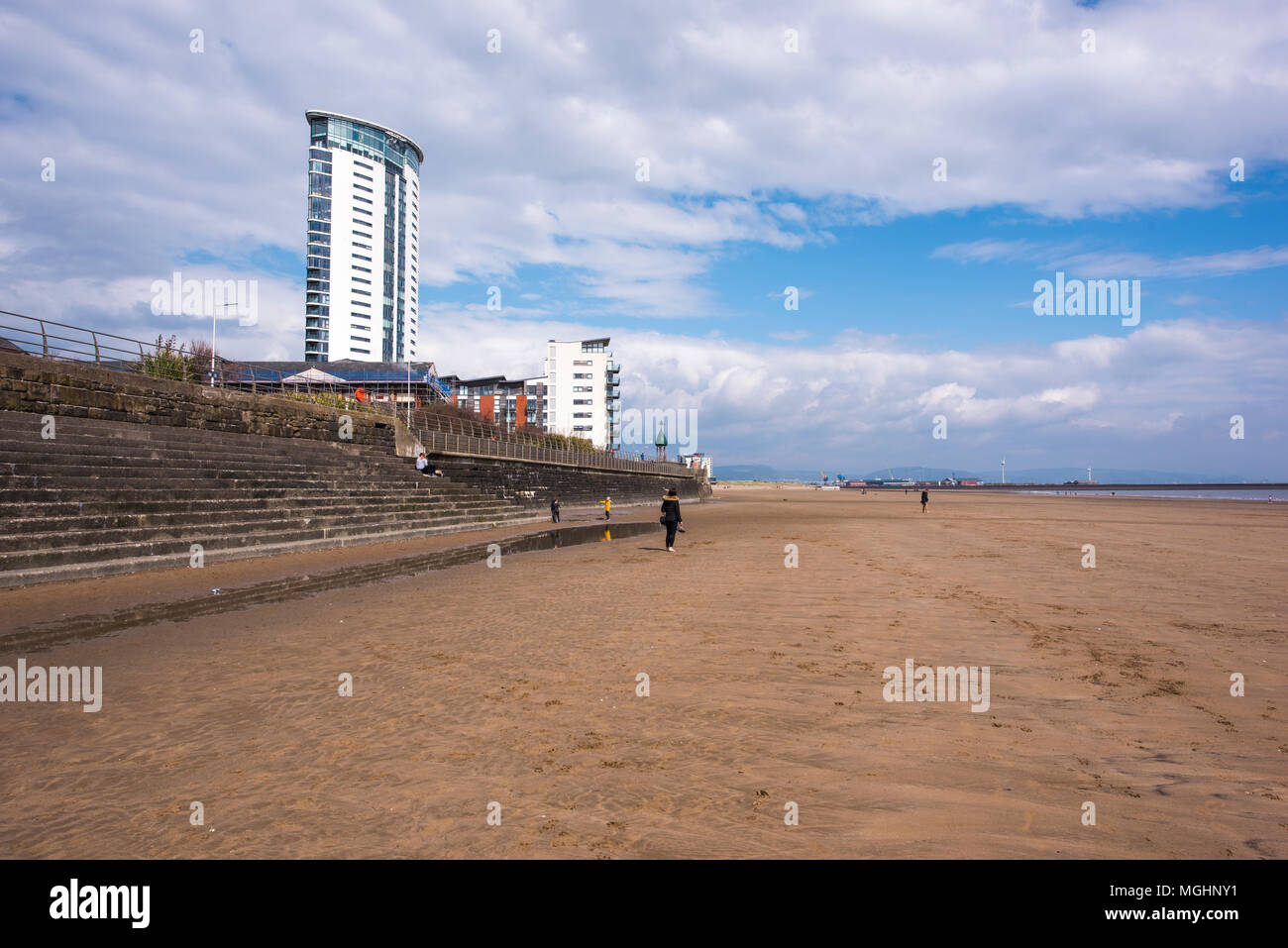La Millennium Tower, Swansea, South Wales, Regno Unito Foto Stock